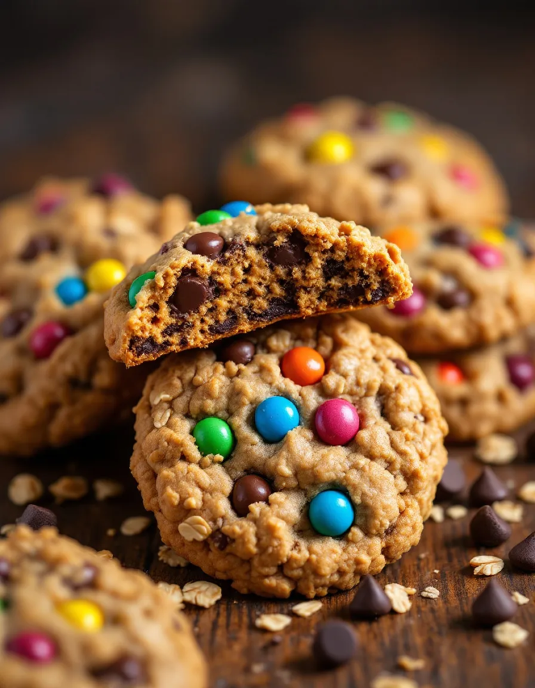 Easy Peanut Butter Oatmeal Monster Cookies Recipe