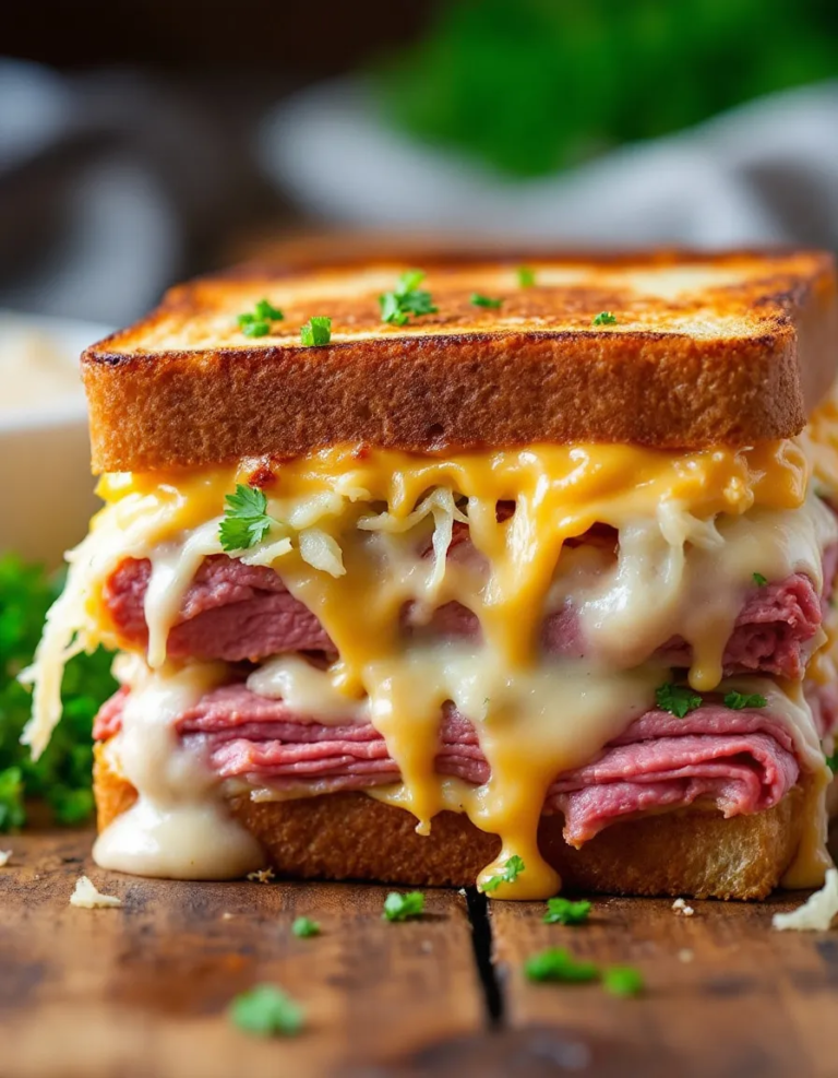 Easy Reuben Bake with Layers of Corned Beef and Swiss