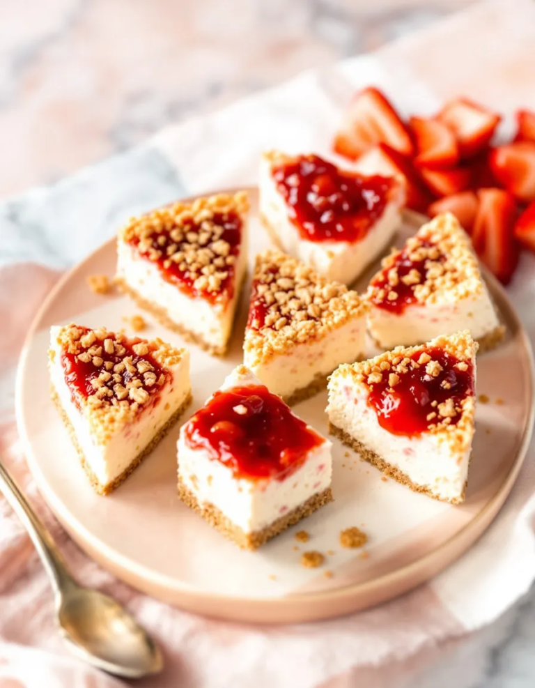 Easy Strawberry Crunch Cheesecake Bites – Perfect Treat