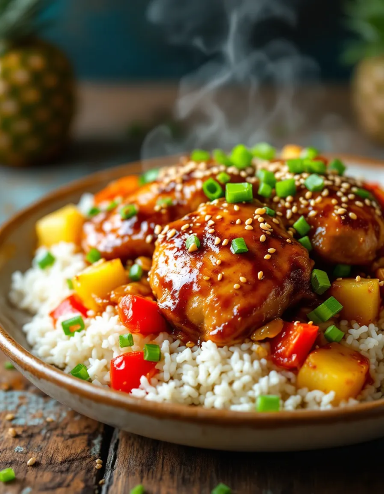 Easy Sweet Hawaiian Crockpot Chicken with Pineapple