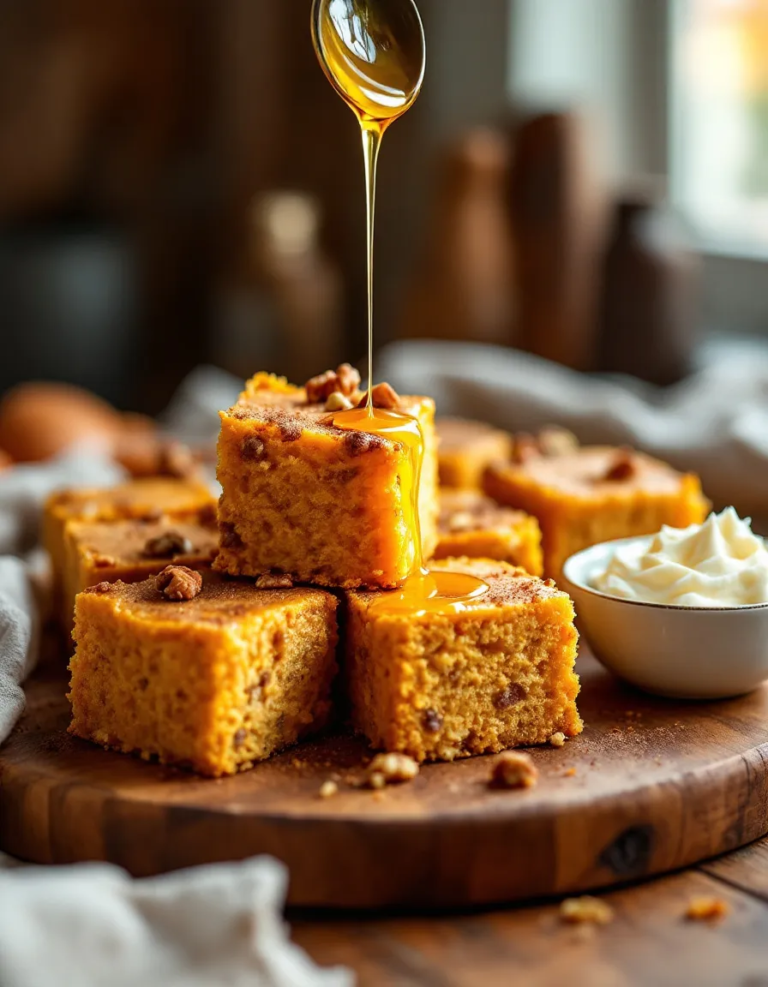 Easy Sweet Potato Cornbread Bars with Moist, Fluffy Texture