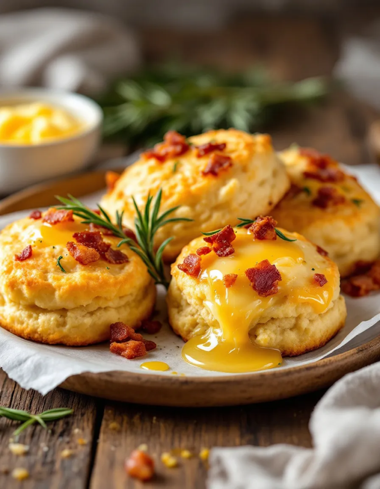 Easy Bacon Rosemary Gruyere Drop Biscuits Recipe