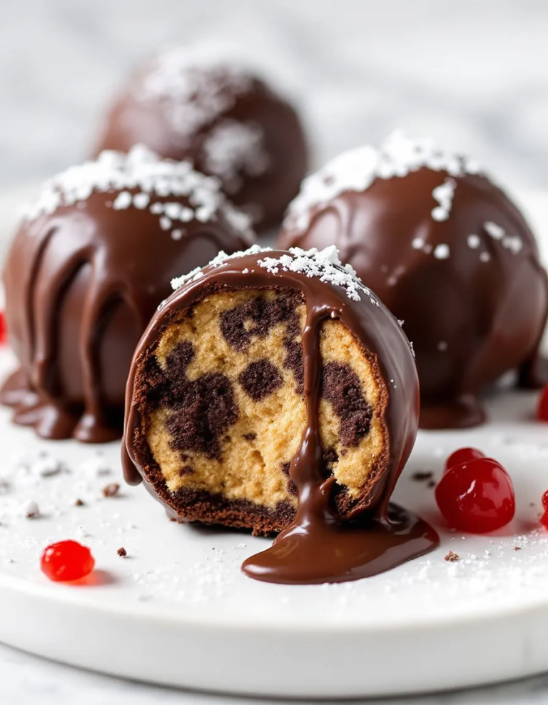 Easy Black Forest Cookie Dough Brownie Bombs Recipe