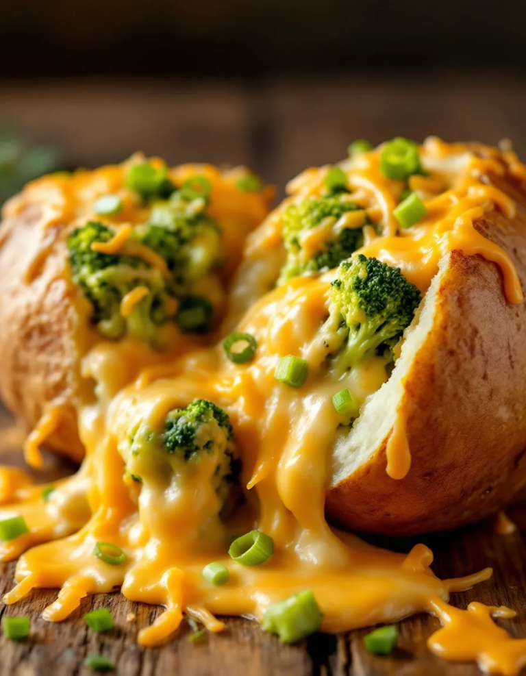 Easy Broccoli Cheddar Twice-Baked Potatoes Recipe