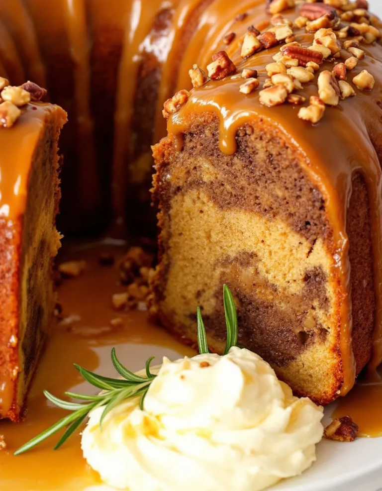 Ultimate Brown Butter Apple Bundt Cake with Bourbon Sauce