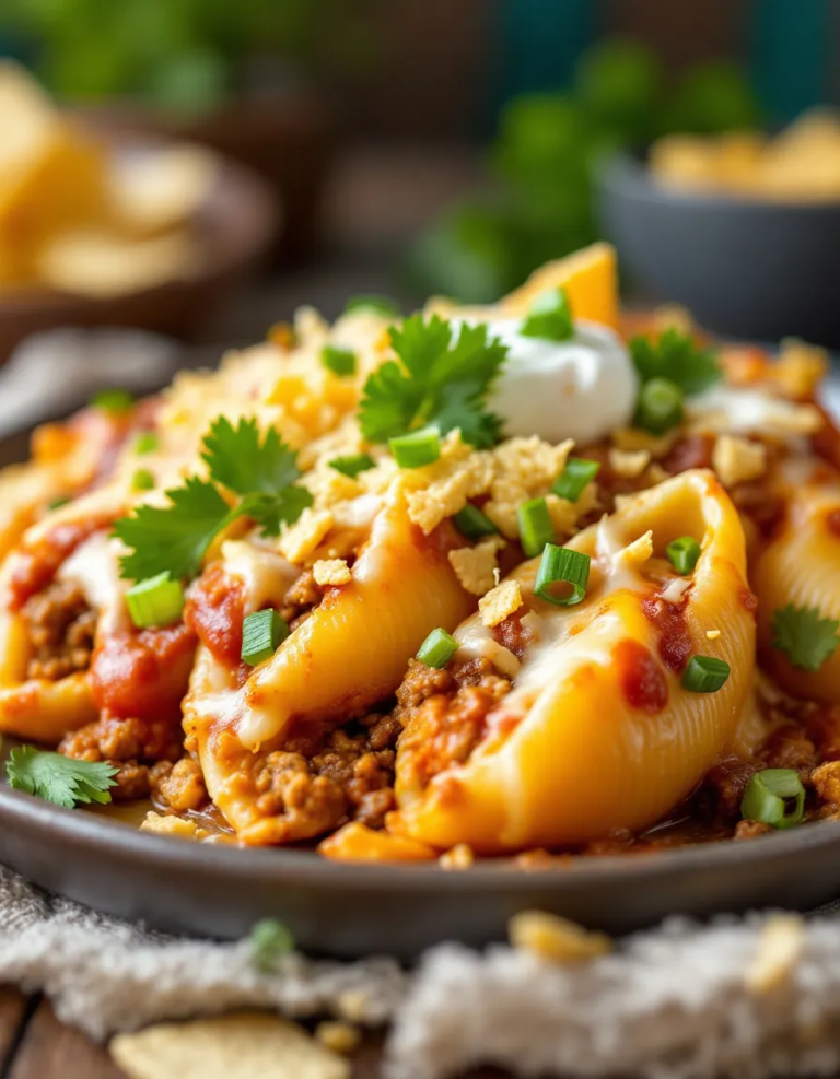Easy Cheesy Taco Stuffed Pasta Shells – Quick Dinner Idea