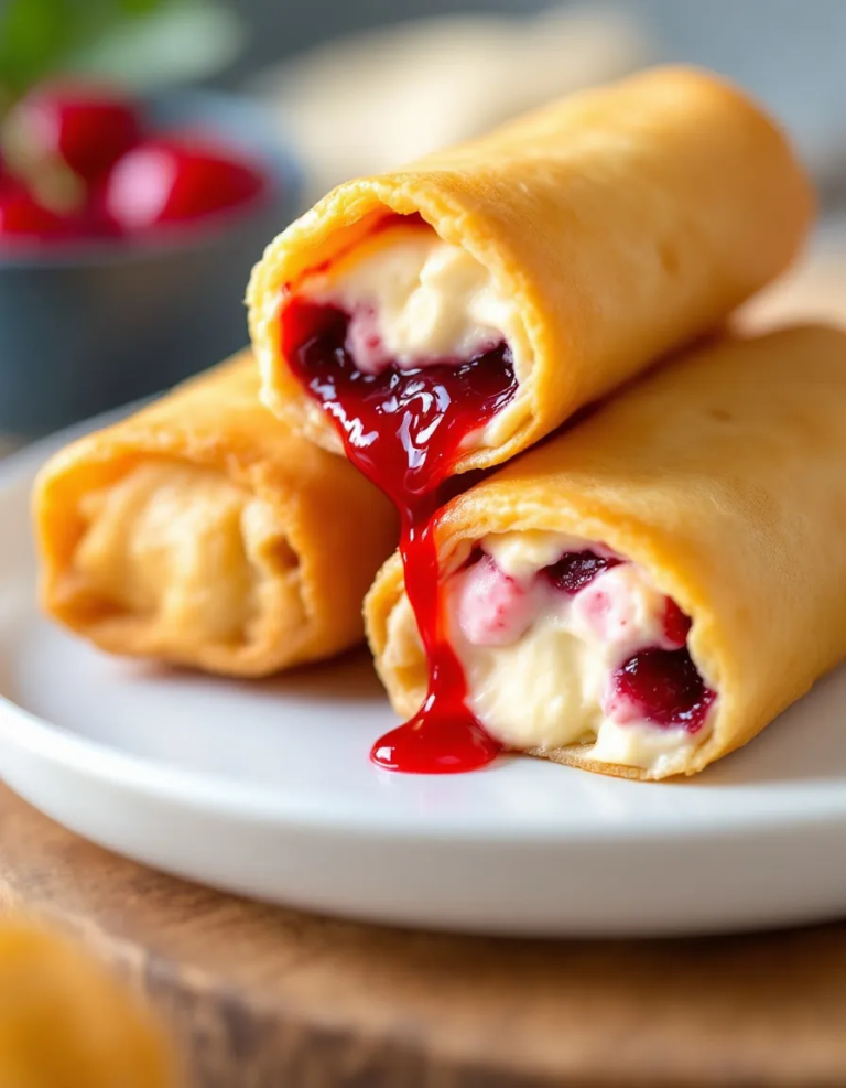 Easy Cherry Cheesecake Egg Rolls – Perfect for Dessert