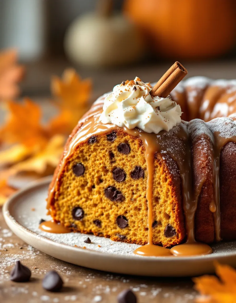 Best Chocolate Chip Pumpkin Bundt Cake – Easy Fall Dessert