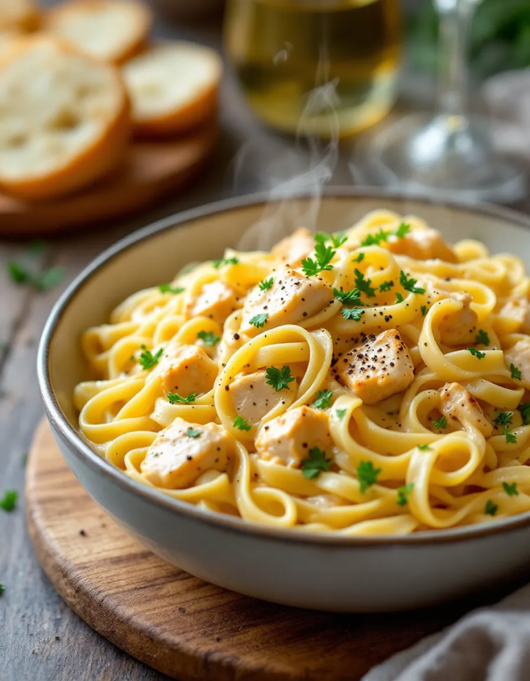 Easy Creamy White Cheddar Chicken Pasta – Quick Dinner Idea