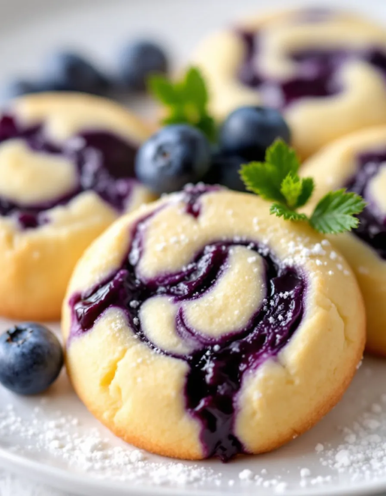 Easy Blueberry Cheesecake Swirl Cookies – Perfect for Dessert