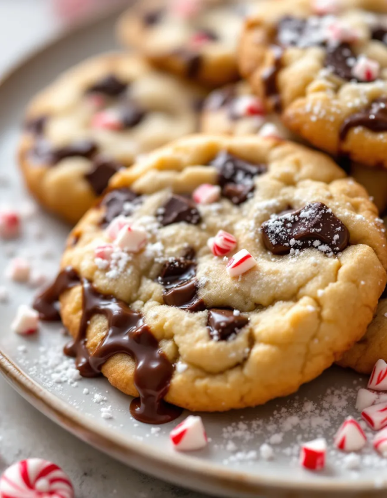 – Easy Peppermint Chocolate Chunk Cookies – Perfect for Holidays