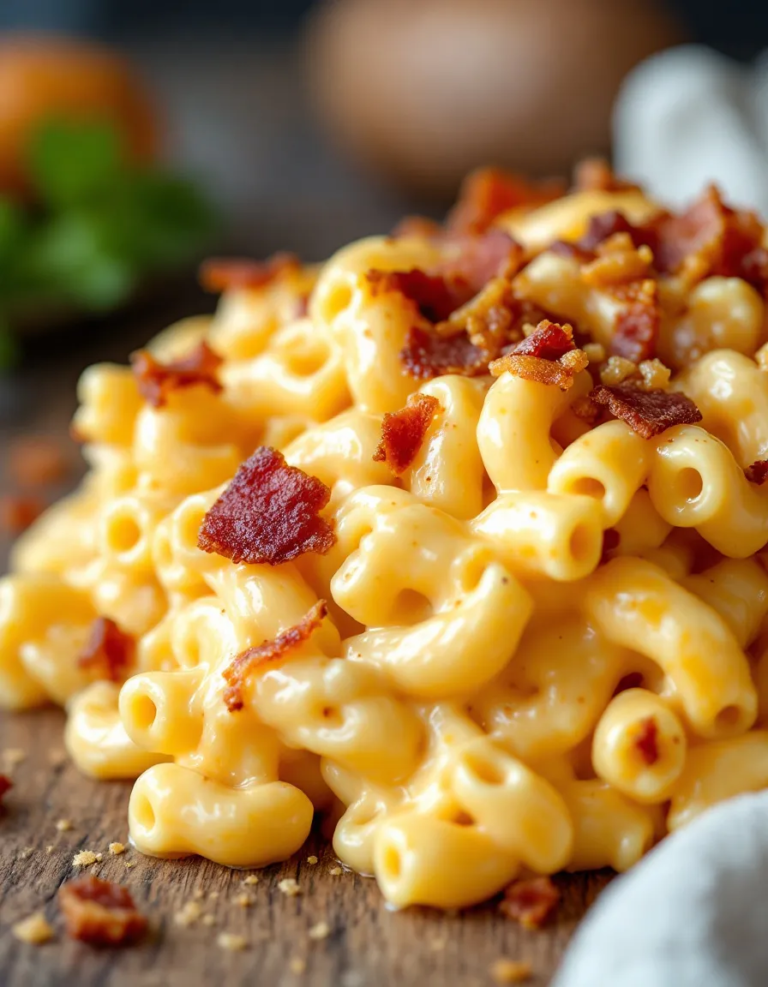 Ultimate Mac and Cheese with Bacon, Caramelized Onions, Gruyère