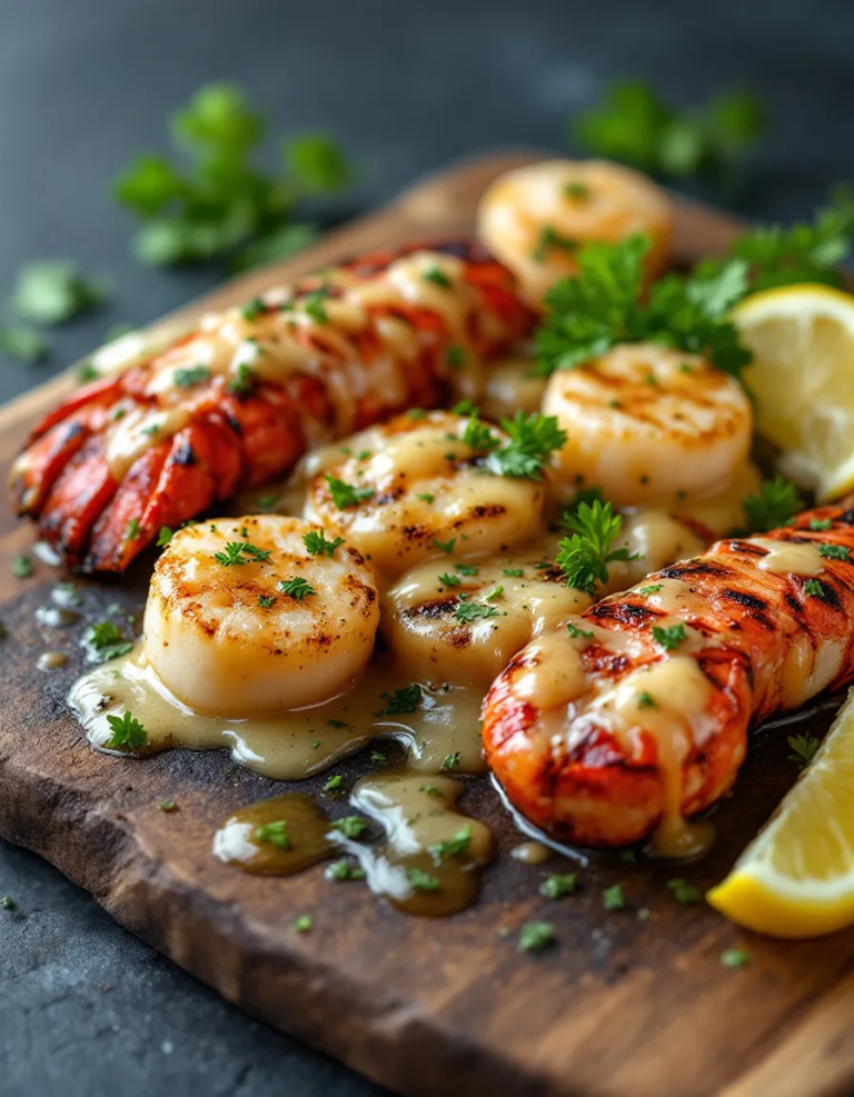Best Garlic Butter Lobster and Scallops Recipe