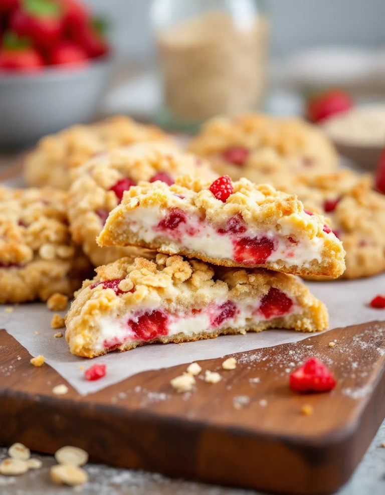 Best Strawberry Cream Cheese Crumble Cookies Recipe