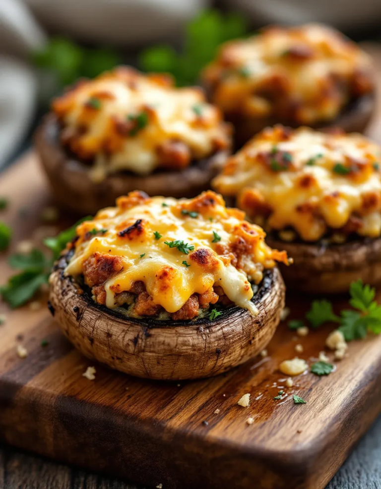 Easy Italian Sausage Stuffed Mushrooms – Perfect Appetizer
