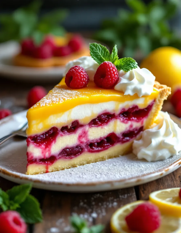 Best Lemon Raspberry Layered Pie – Easy Homemade Recipe