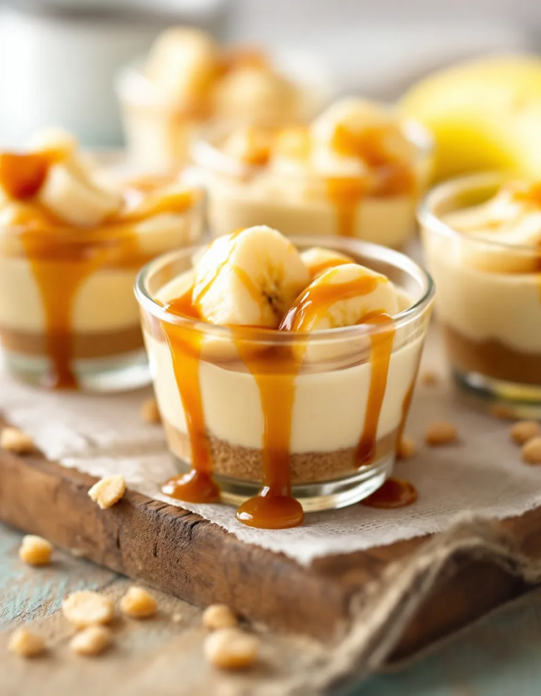 Easy No-Bake Mini Banana Vanilla Pies – Quick & Delicious