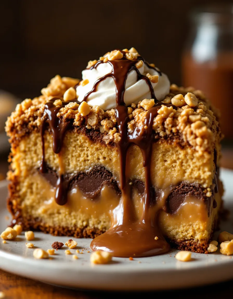 Easy Peanut Butter Cup Dump Cake Recipe