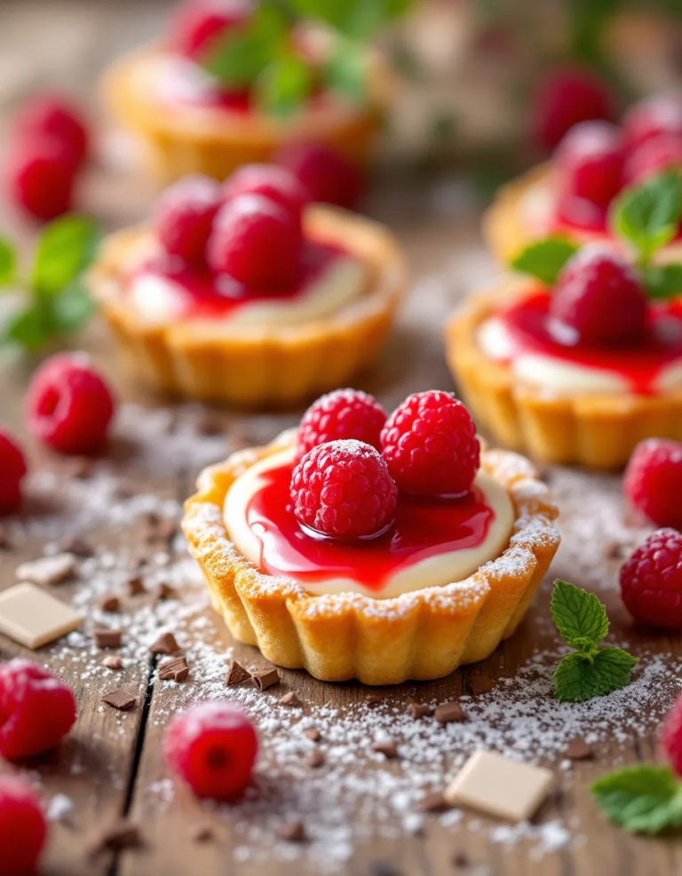 Easy Raspberry White Chocolate Tartlets Recipe