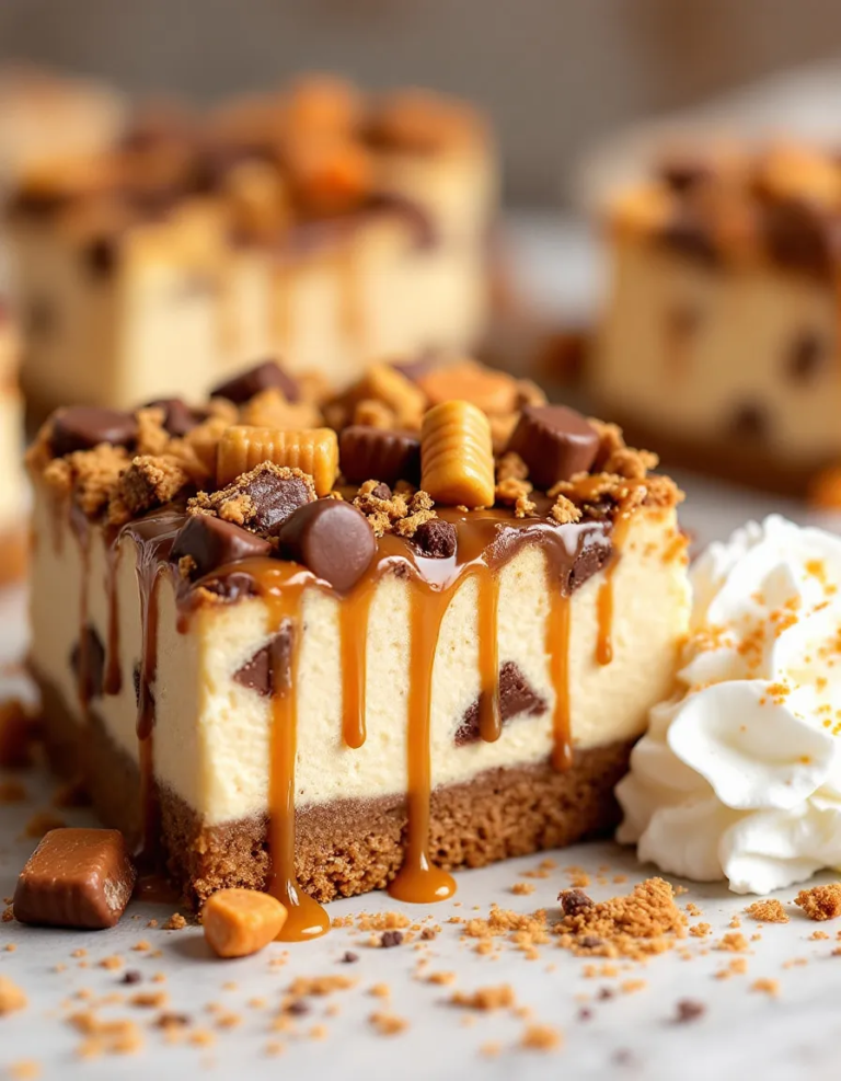 Best Reese’s Butterfinger Cheesecake Bars – Easy Dessert Recipe