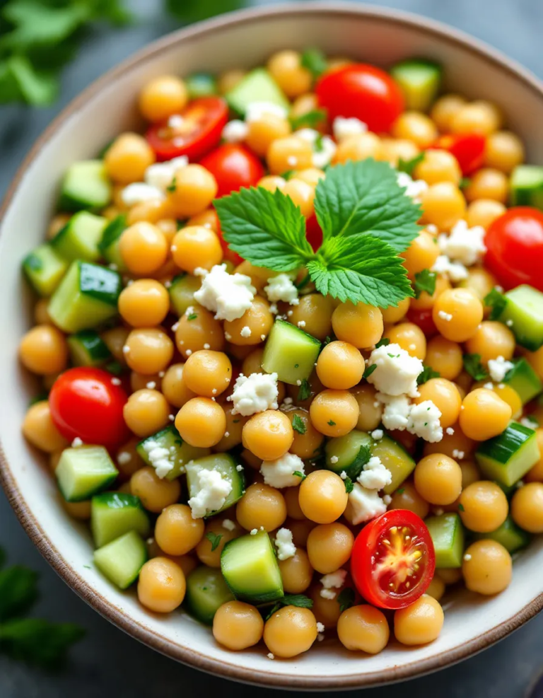 Easy Mediterranean Chickpea Salad – Perfect for Summer