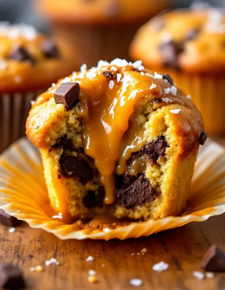 Easy Salted Caramel Chocolate Chunk Muffins Recipe
