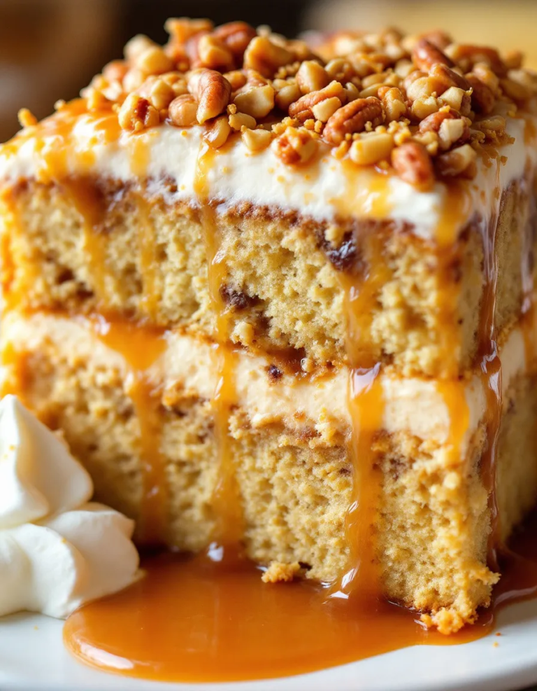 Best Southern Butter Pecan Praline Poke Cake Recipe