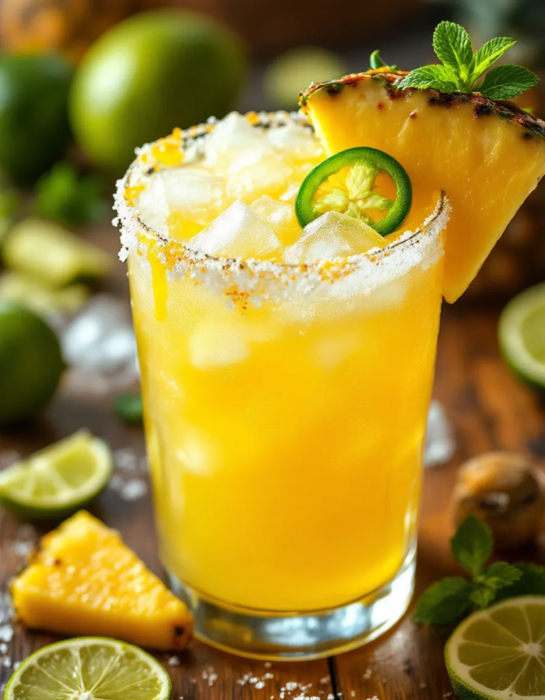 Perfect Spicy Pineapple Margaritas for Cinco de Mayo