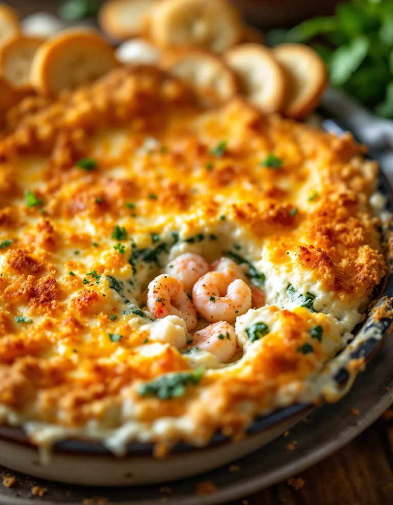Best Cheesy Shrimp and Crab Spinach Dip Recipe