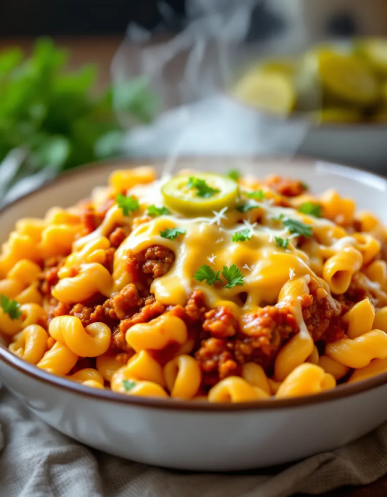 Easy Cheesy Sloppy Cheeseburger Pasta Recipe