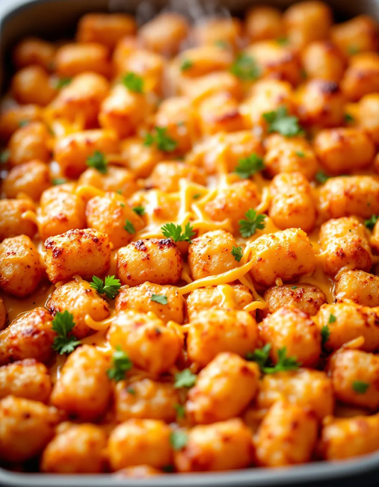Easy Cheesy Tater Tot Meatloaf Casserole Recipe