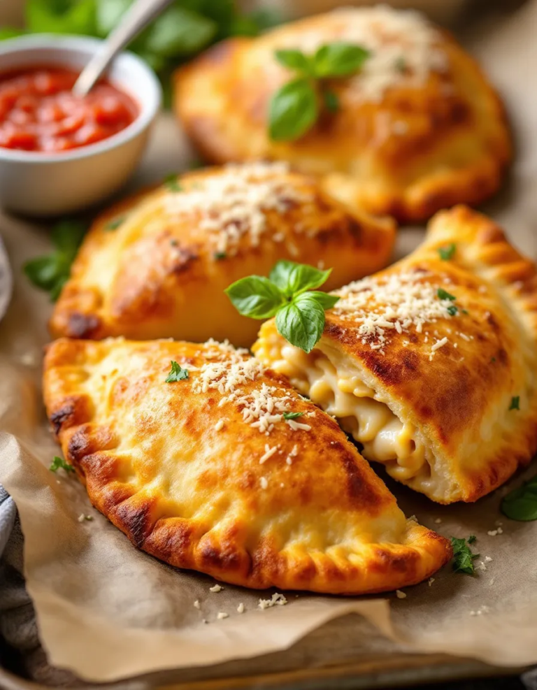 Easy Chicken Alfredo Air Fryer Calzones Recipe