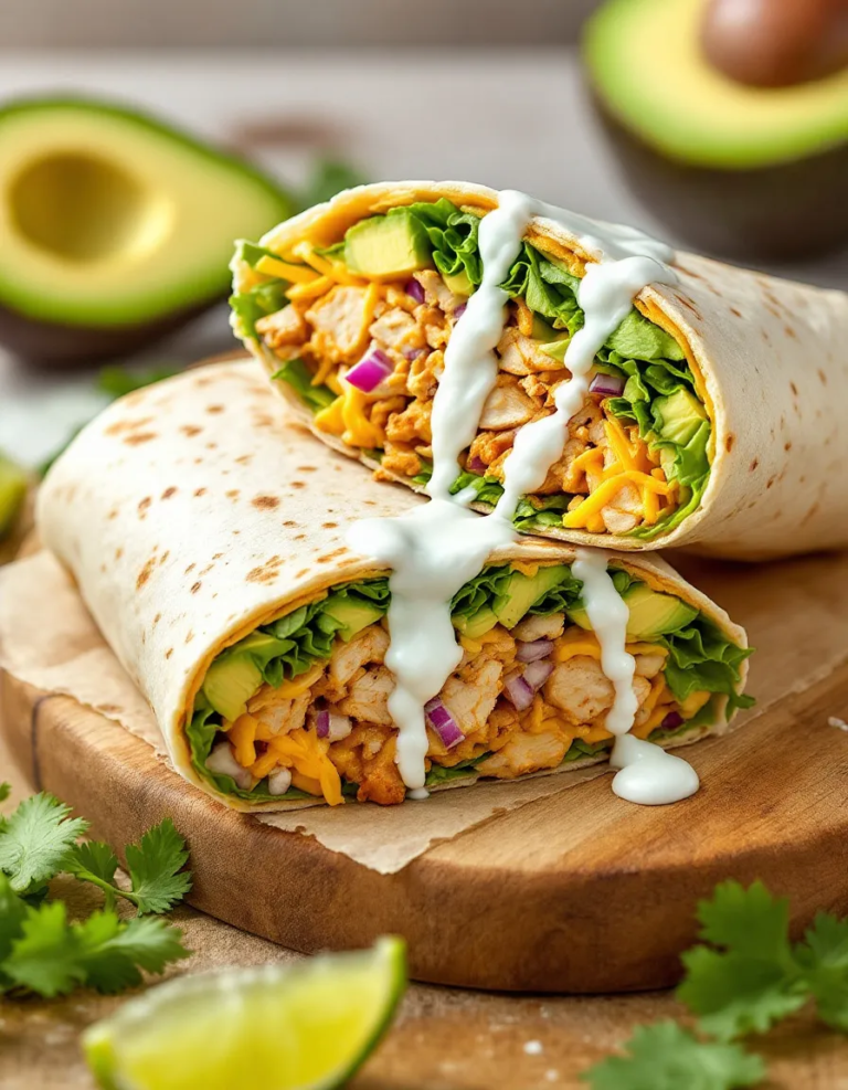 Easy Chicken Avocado Ranch Burritos – Quick & Tasty