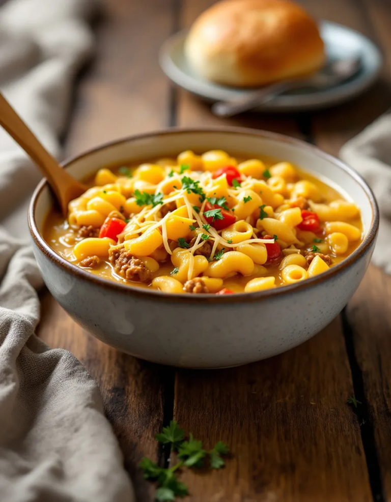 Best One-Pot Macaroni Cheeseb Soup Recipe