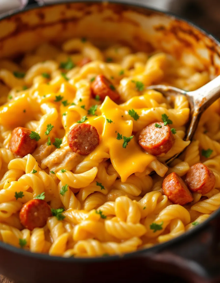 Easy One-Pot Smoky Cheddar Ranch Chicken & Sausage Pasta