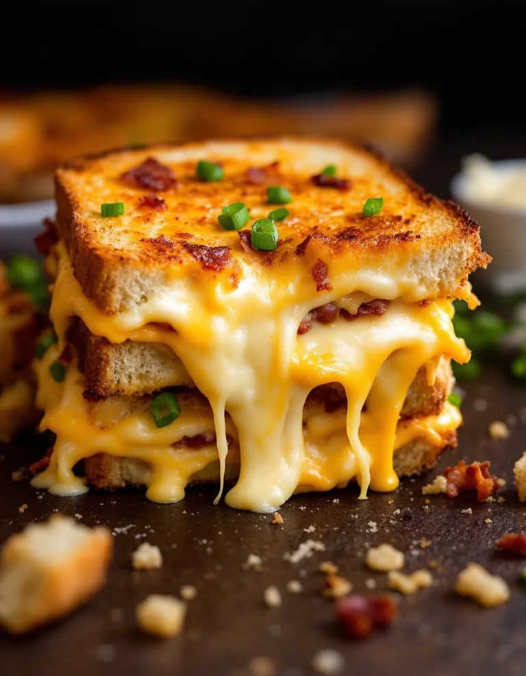 Best Smoky Bacon Cheddar Grilled Cheese Bake