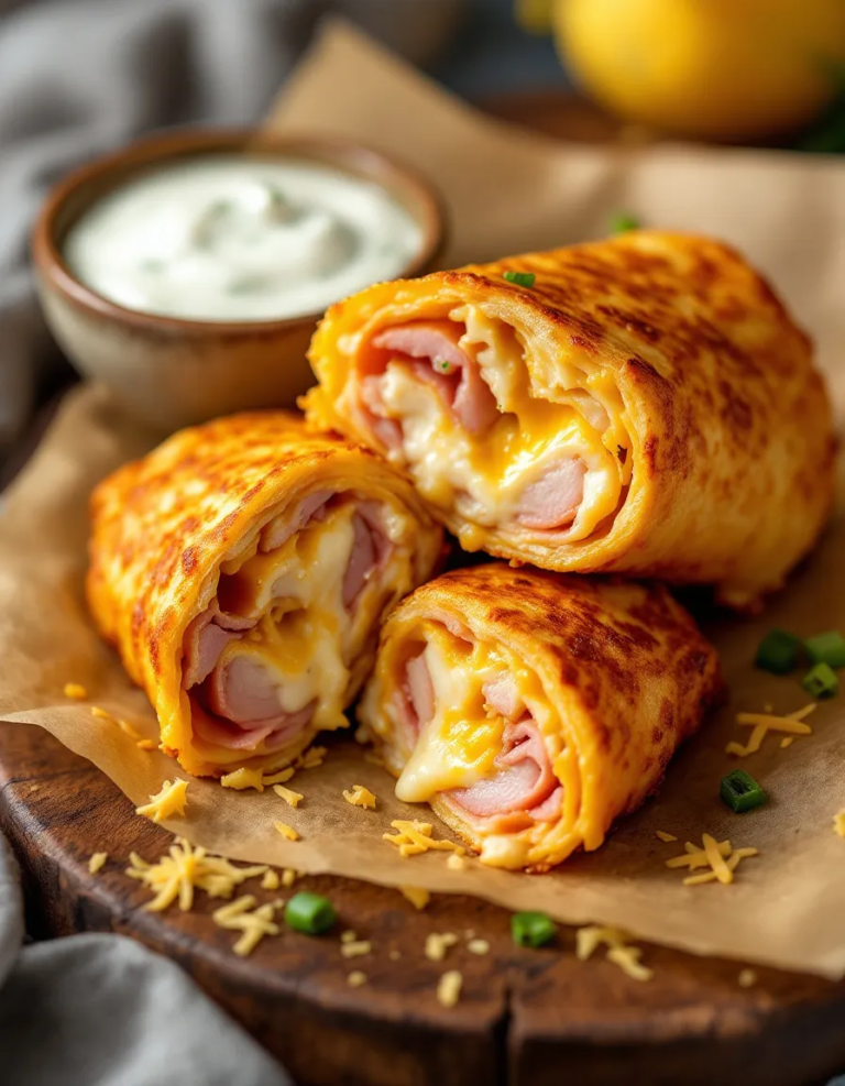 Easy Air Fryer Chicken Ham & Cheese Wraps Recipe