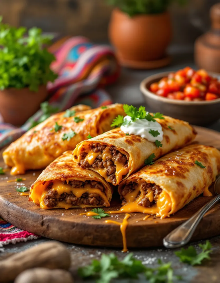 Best Beef and Cheese Chimichangas Recipe