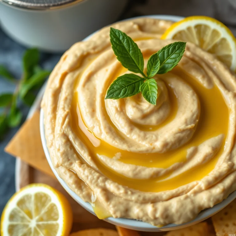 Best Lemon Hummus – Creamy and Zesty Homemade Dip