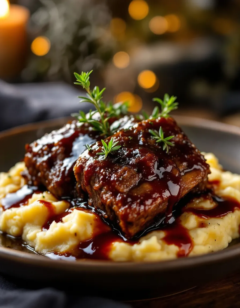 Ultimate Braised Short Ribs with Red Wine & Garlic Mash
