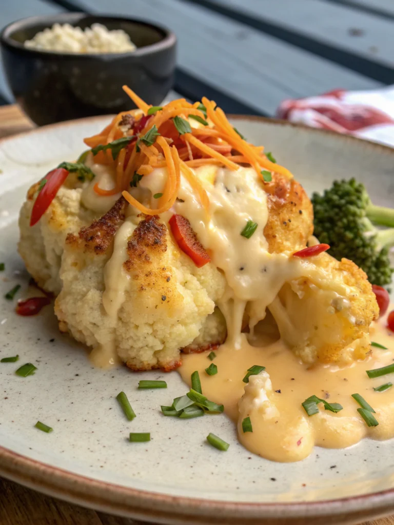 Best Cheesy Baked Cauliflower Recipe