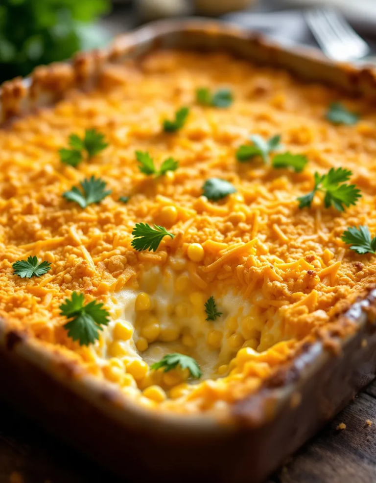 Easy Cheesy Cream Cheese Corn Casserole Recipe