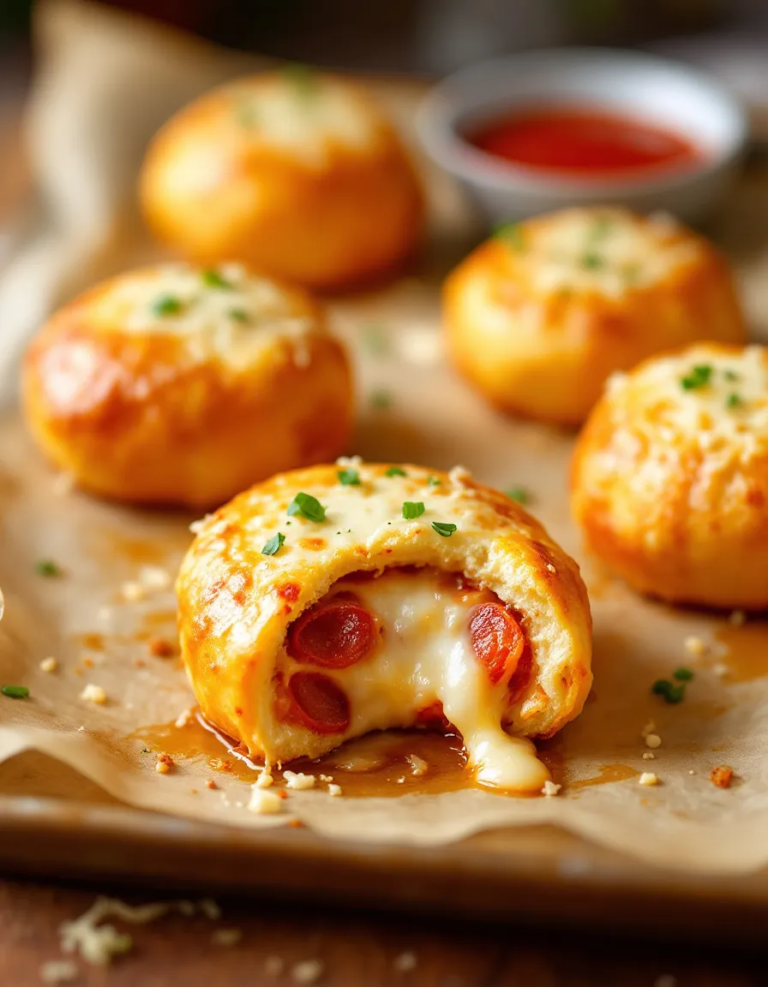 Easy Cheesy Pepperoni Pizza Bombs Recipe