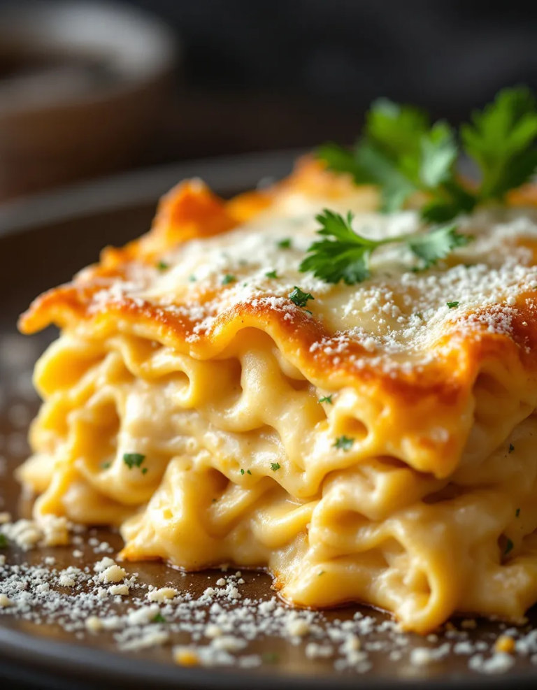 Best Chicken Alfredo Lasagna – Creamy & Cheesy