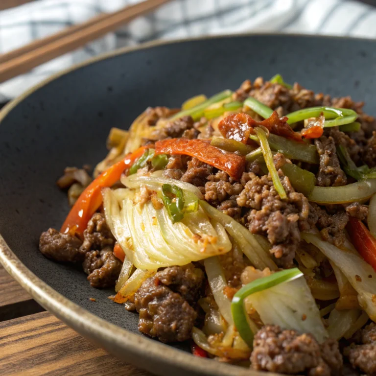 Chinese Ground Beef and Cabbage Stir-Fry – Recipes by Carol