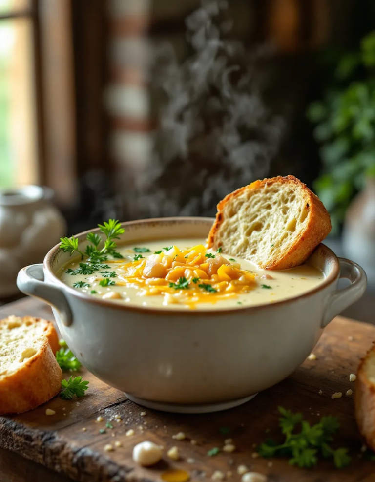 Classic Country French Garlic Soup Recipe 🧄🥖