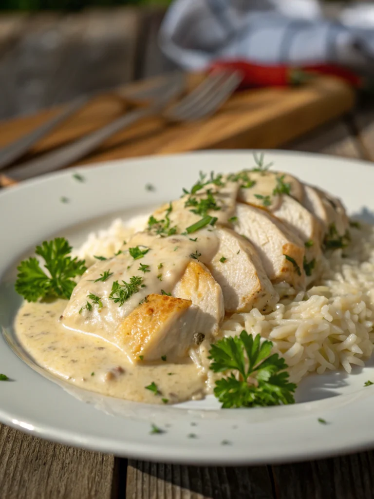 Creamy Chicken and Rice – A Comforting Dinner Idea Easy Rice Recipe for Busy Nights!