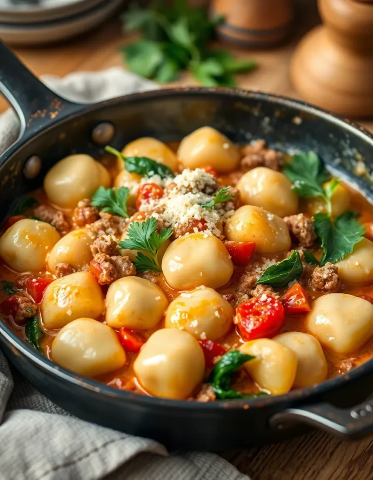 Creamy Ground Beef Gnocchi