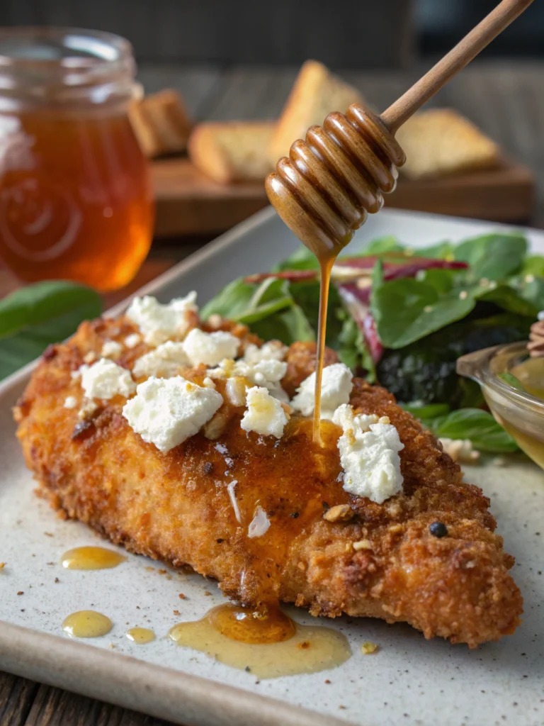 Crispy Hot Honey Feta Chicken