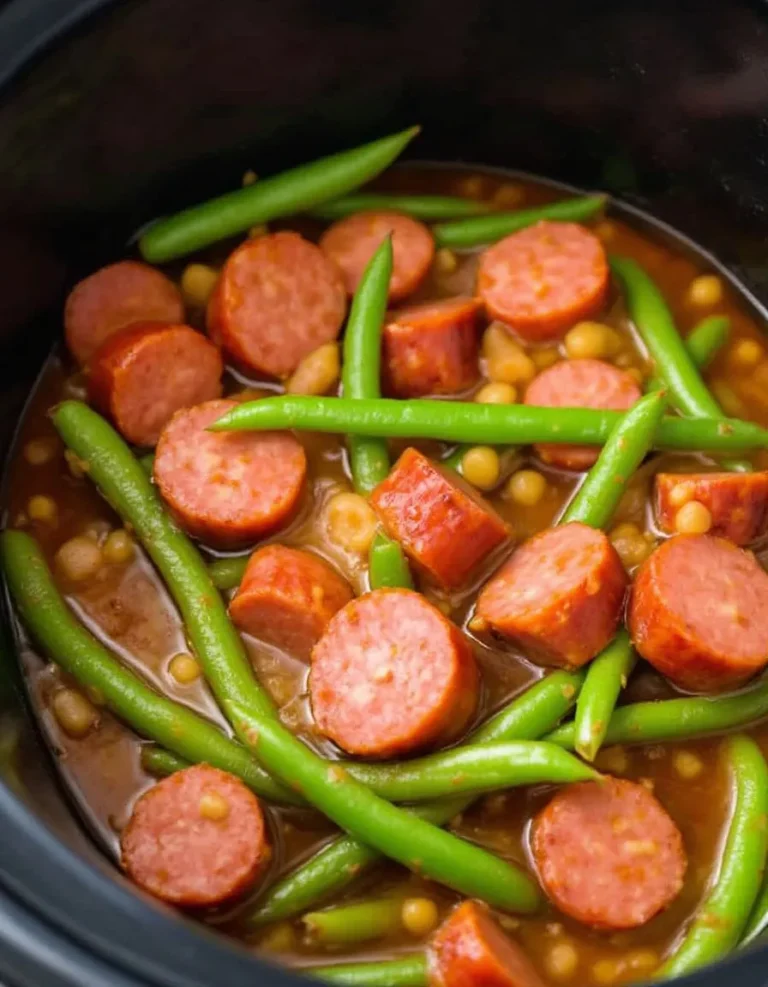 Easy Crockpot Kielbasa and Green Beans Recipe